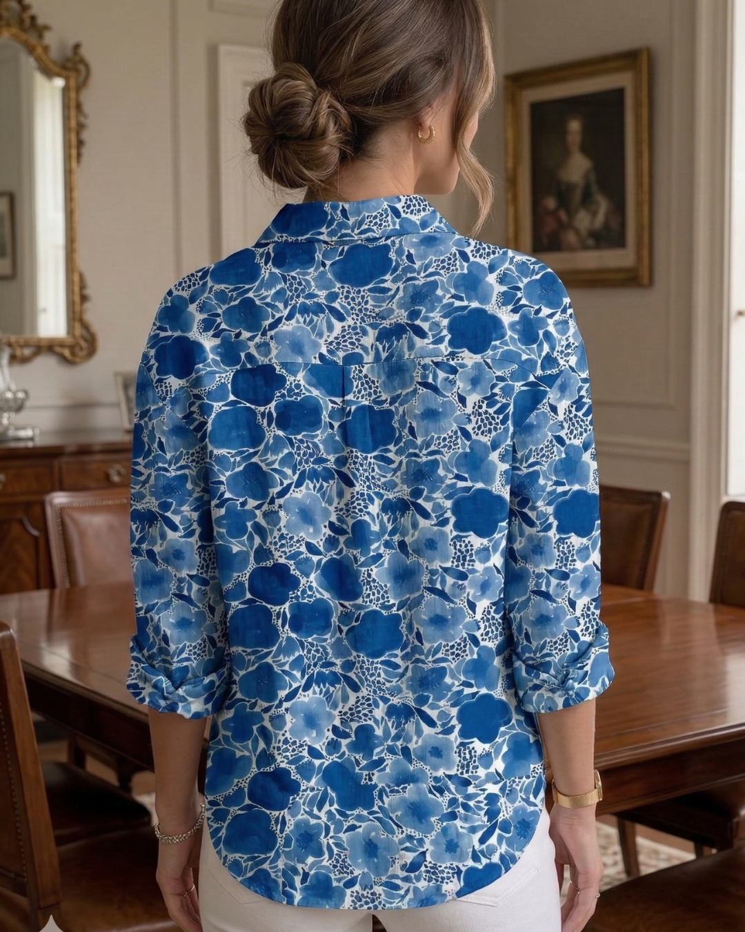 Elira - Printed button-up shirt